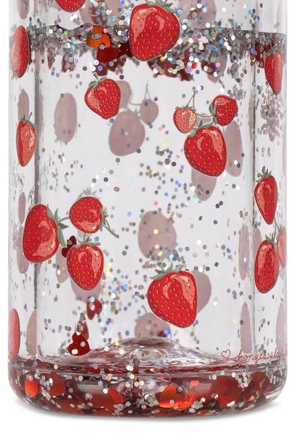 Konges Sløjd cumisüveg GLITTER BOTTLE KS104840.PPY2 piros