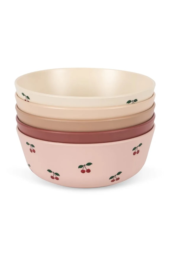 Konges Sløjd miska dla dzieci 5 PACK BOWL 5-pack różowy KS104616.PPY2