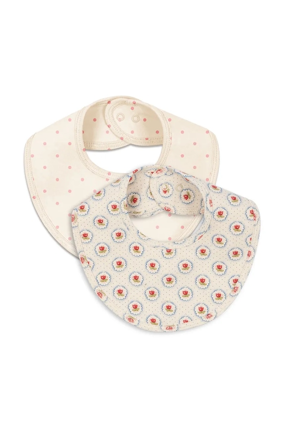 Konges Sløjd śliniak niemowlęcy BASIC BIBS 2-pack 2-pack beżowy KS104663.PPY2