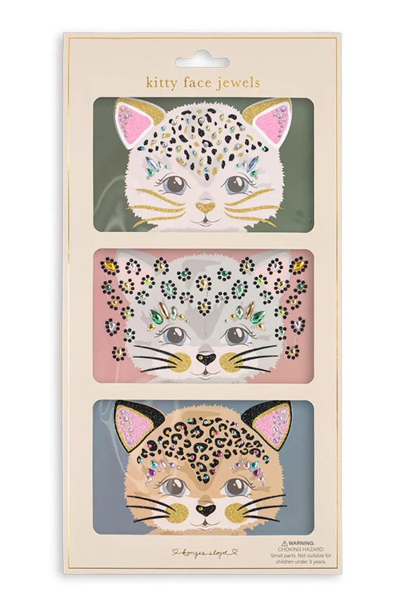 Konges Sløjd naklejki do twarzy KITTY FACE JEWELS multicolor KS104916.PPY2