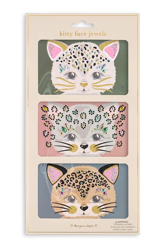 Konges Sløjd naklejki do twarzy KITTY FACE JEWELS multicolor KS104916.PPY2