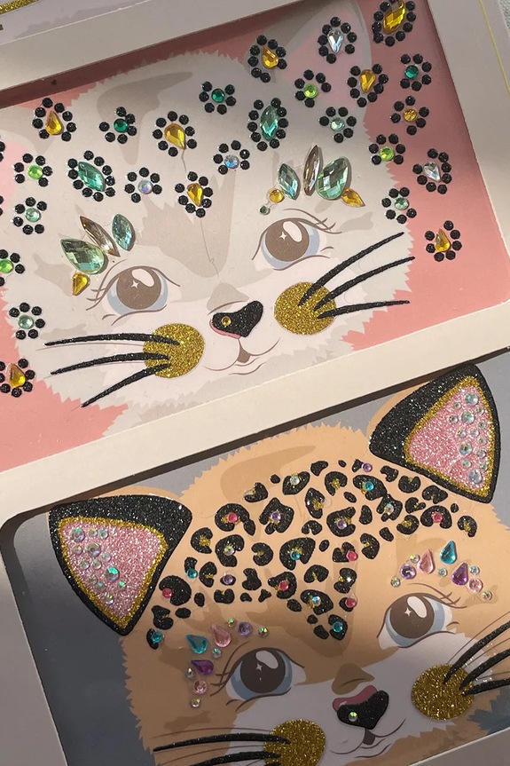 Konges Sløjd naklejki do twarzy KITTY FACE JEWELS KS104916.PPY2