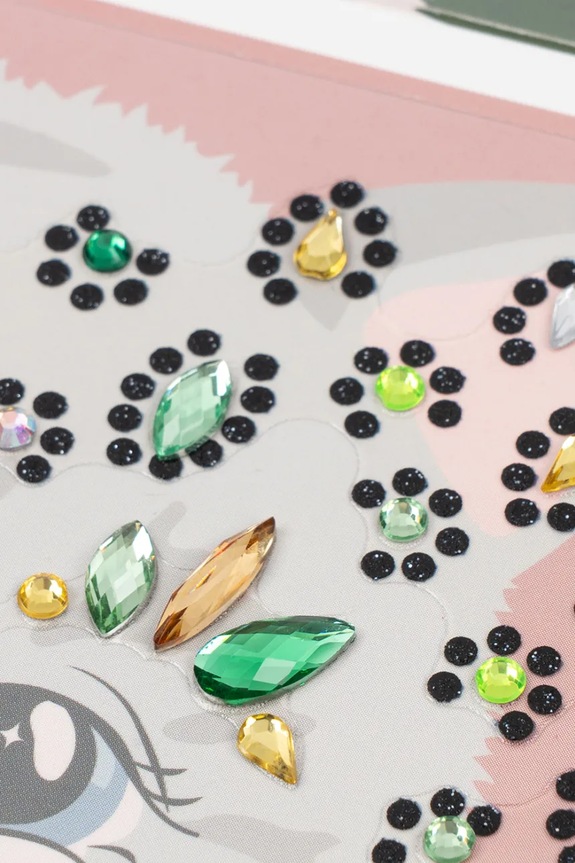 Konges Sløjd naklejki do twarzy KITTY FACE JEWELS multicolor KS104916.PPY2