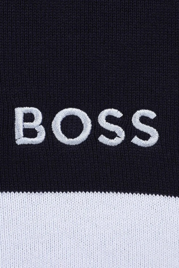 Dječaci Pamučni ručnik s kapuljačom za bebe BOSS J53095 mornarsko plava