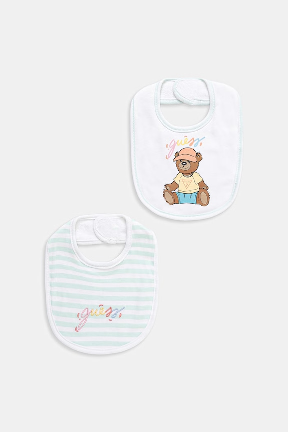 Guess śliniak niemowlęcy 2-pack biały H5YW17.KA6W1.PPY2.M