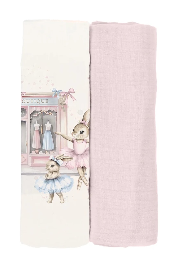 Jamiks pieluszka niemowlęca PETITINO 2-pack 2-pack różowy PETITINO.or.Ko.JLI155.K