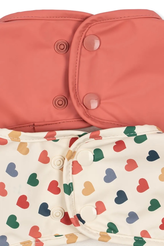 Konges Sløjd detský podbradník 2 PACK DINNER BIB WITH SLEEVES KS105654.PPY2 viacfarebná SS26