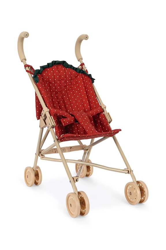 Konges Sløjd wózek dla lalek dziecięcy bawełniany FRAISE DOLL STROLLER KS105387.PPY2 czerwony SS26