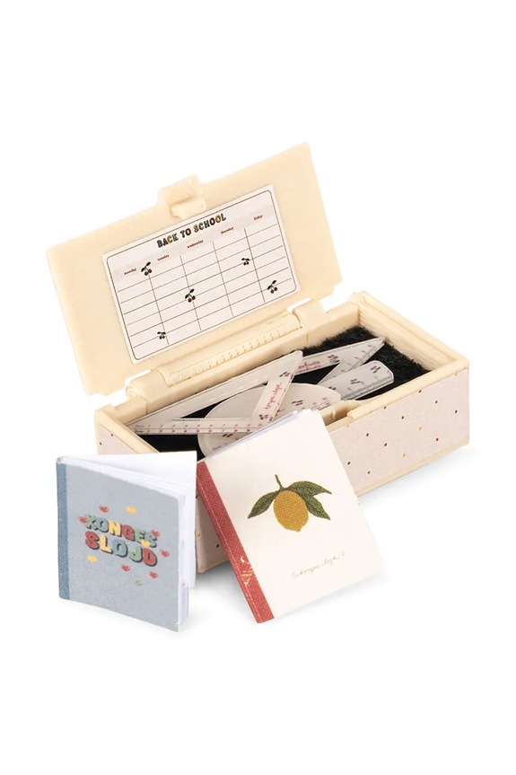 Konges Sløjd przytulanka dziecięca TINY TEDDY BACK TO SCHOOL KS105554.PPY2 multicolor