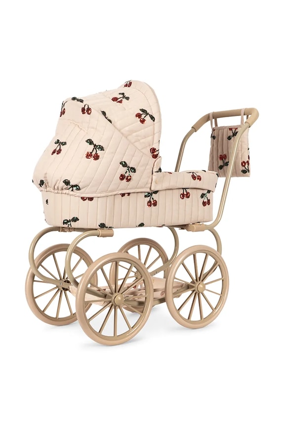 Chłopiec Konges Sløjd wózek dla lalek dziecięcy MINNIE TULLE DOLL PRAM KS105663.PPY2 beżowy