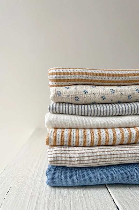 Băieți Cam Cam Copenhagen scutec pentru copii, din bumbac Classic Stripes Camel pachet de 3 503.P88 bej