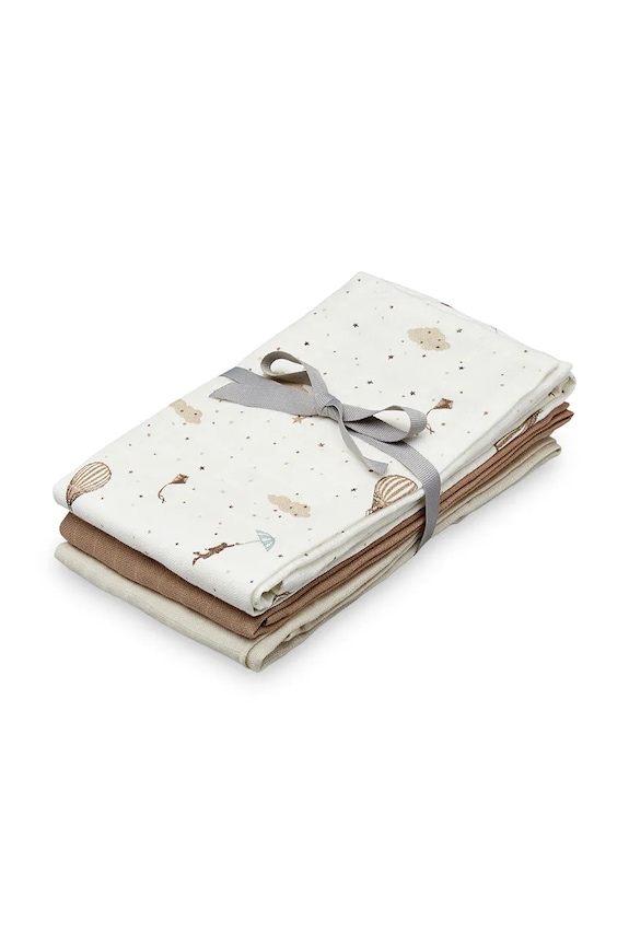 Cam Cam Copenhagen scutec pentru copii, din bumbac Dreamland, Camel, Light Sand pachet de 3 multicolor 503.P84