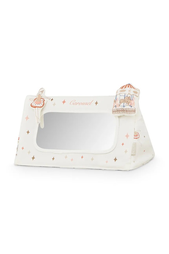 Cam Cam Copenhagen lusterko do leżenia na brzuszku dziecięce bawełniane Carousel 1093.P98 beżowy SS26