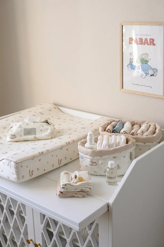 Cam Cam Copenhagen container de depozitare pentru copii, din bumbac Vintage Toys 1653.P101 bej SS26