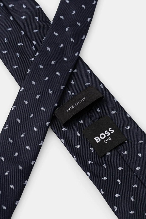 BOSS cravată din mătase H-TIE CM 7.5 ONE 50556050 bleumarin SS26