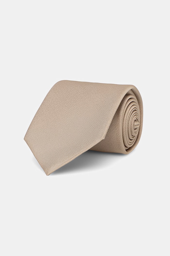 BOSS kravata pánska hodvábna H-TIE CM 7.5 ONE béžová 50556054