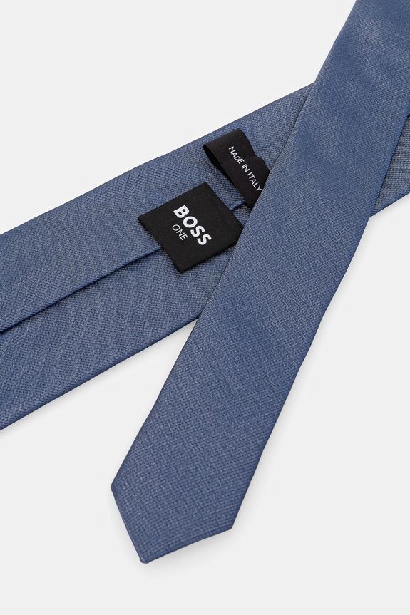 BOSS kravata pánska hodvábna H-TIE CM 7.5 ONE 50556054 modrá SS26