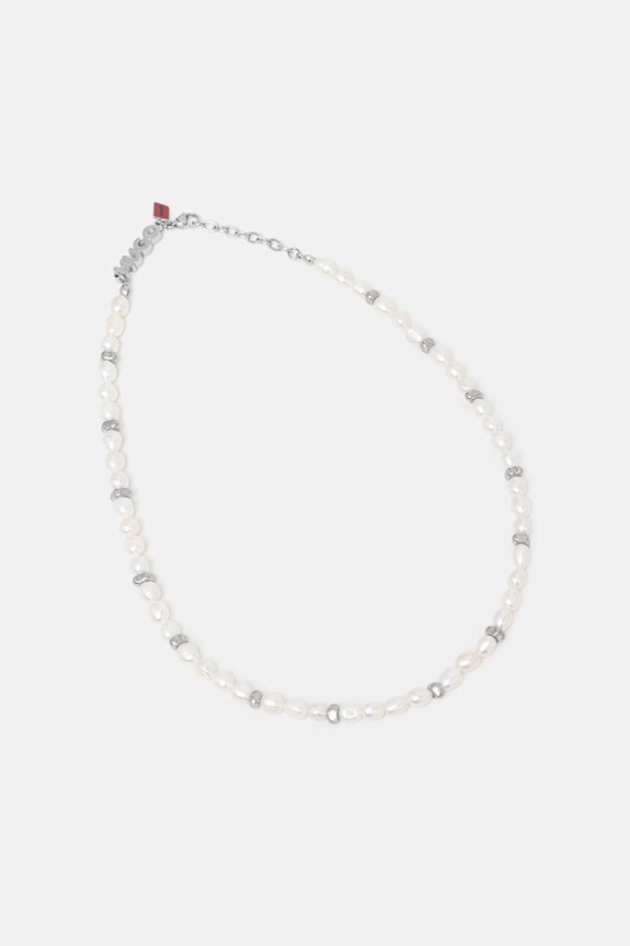 HUGO ogrlica za muškarce od sedefa E-SHELLBEADS2-NEC srebrna 50552603