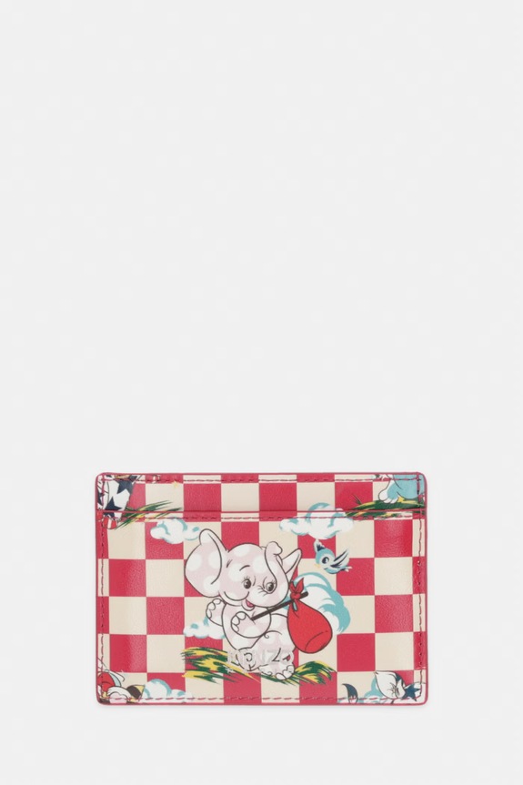 Kenzo carcasă din piele husă de card burgundia FG58PM810L40