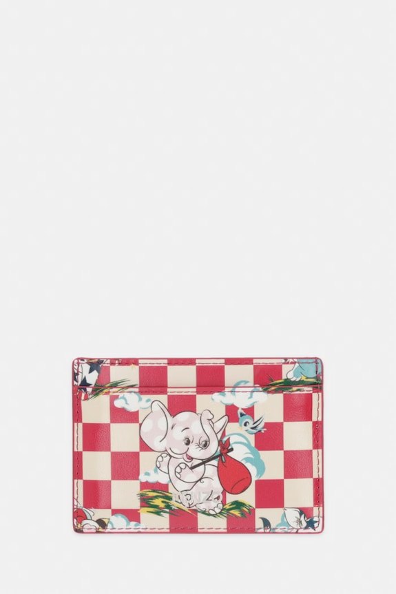Kenzo carcasă din piele husă de card burgundia FG58PM810L40