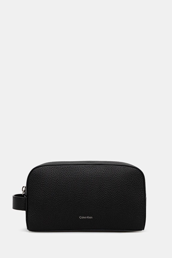 Δερμάτινη τσάντα καλλυντικών Calvin Klein μαύρο LV04D1031G
