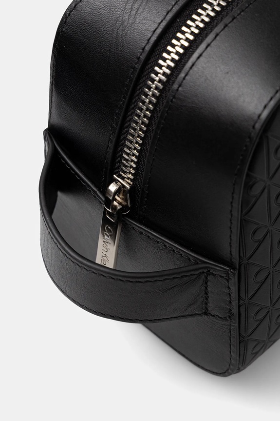 Doplnky Kožená kozmetická taška Calvin Klein LV04D1146G čierna