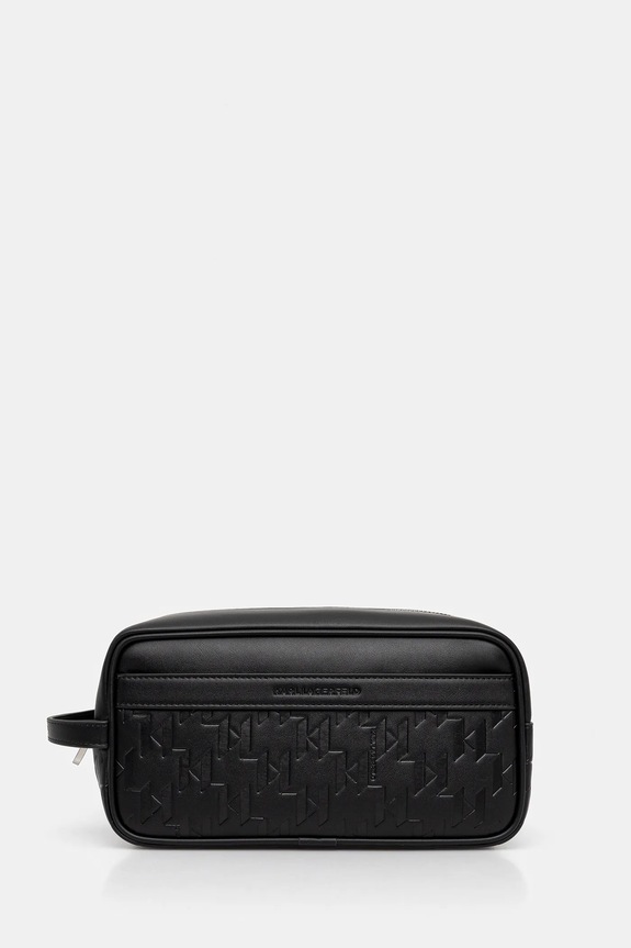 Karl Lagerfeld kozmetikai táska K/TRAVELLER sima fekete B1M32051