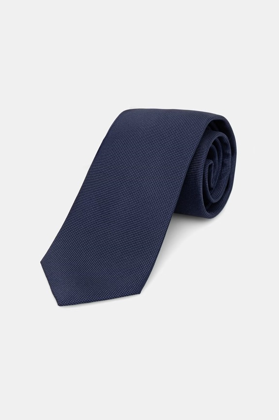 Calvin Klein krawat męski jedwabny granatowy CK2011E010