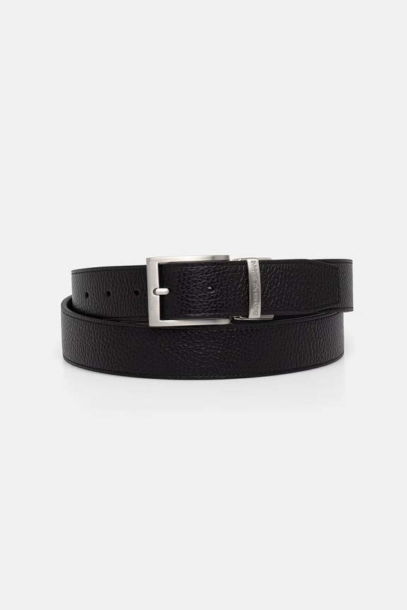 Etui za kartice i kožni remen Emporio Armani EM002772.AF13396 crna SS26