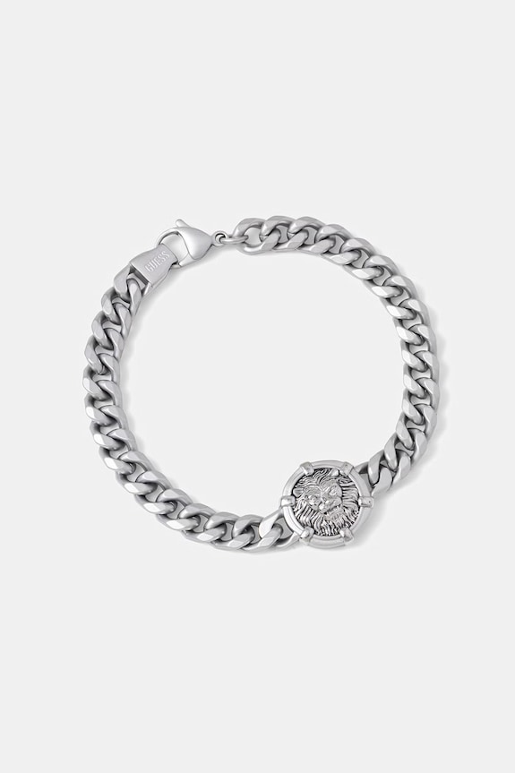 Guess brățară bărbați LION LEGACY argintiu JUMB06.060JW