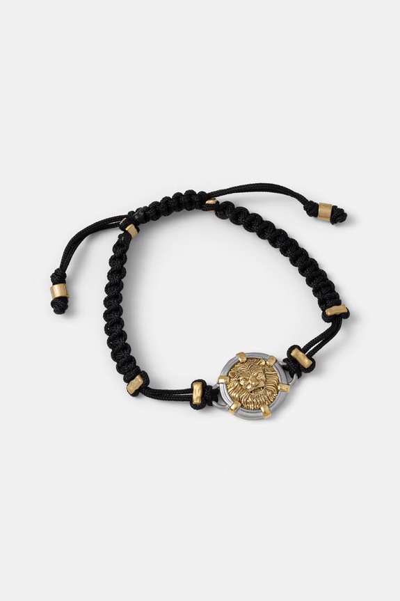 Guess brățară pentru bărbați din oțel inoxidabil LION LEGACY negru JUMB06.062JW