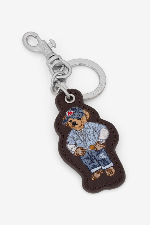Kožená kľúčenka Polo Ralph Lauren hnedá 405P08103