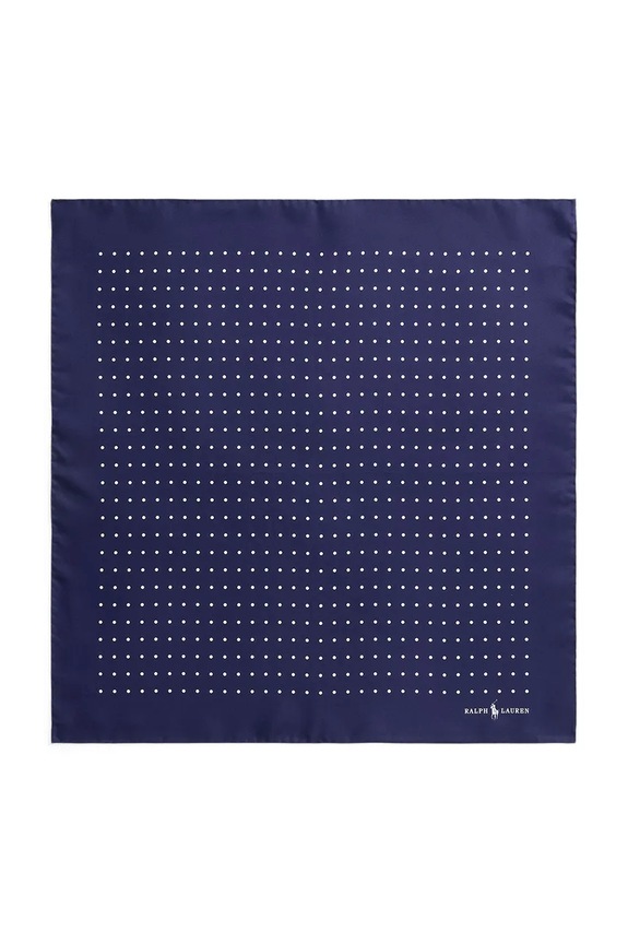 Polo Ralph Lauren fazzoletto da taschino da uomo in seta blu navy 712B13420