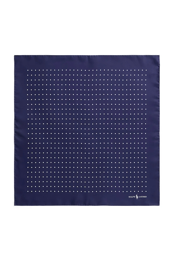 Polo Ralph Lauren fazzoletto da taschino da uomo in seta blu navy 712B13420