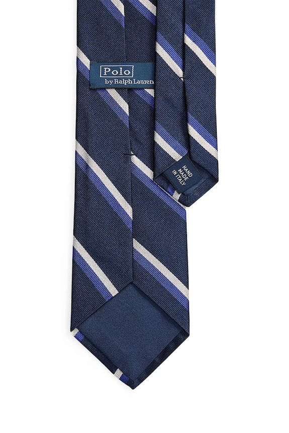 Polo Ralph Lauren cravatta da uomo in seta 712B13426 blu navy SS26