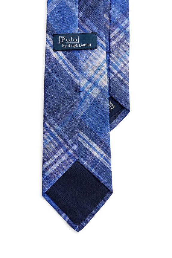 Polo Ralph Lauren cravatta da uomo in lino 712B13431 blu SS26
