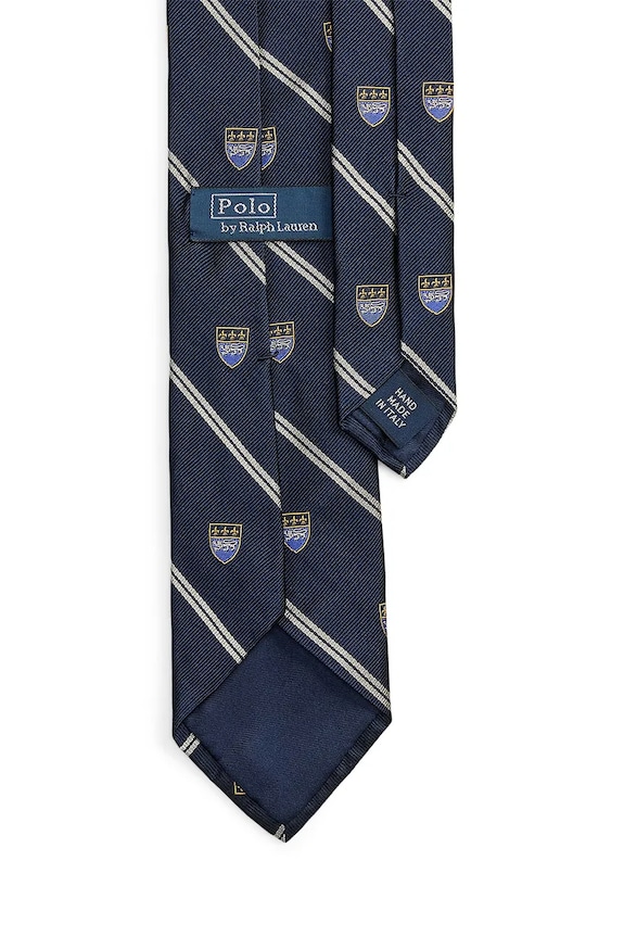 Polo Ralph Lauren cravatta da uomo in seta 712B13434 blu navy SS26