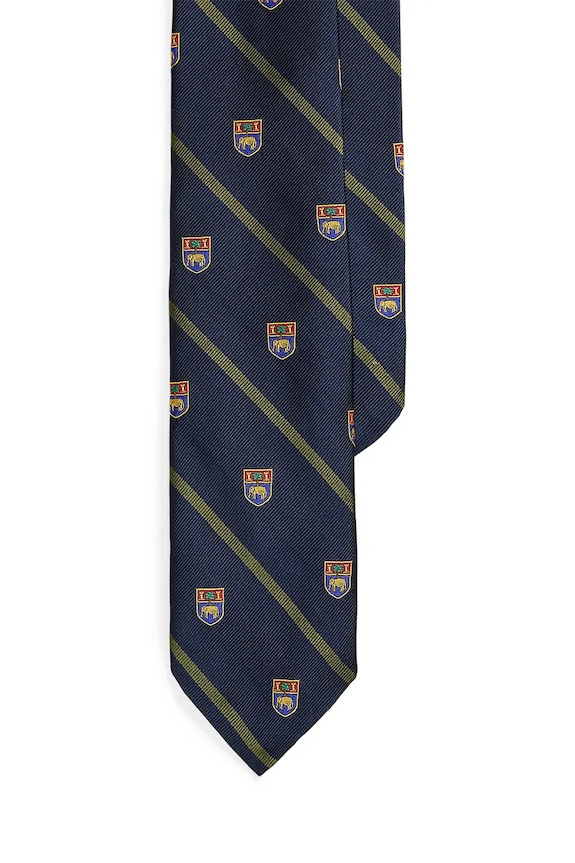 Polo Ralph Lauren cravatta da uomo in seta blu navy 712B13459