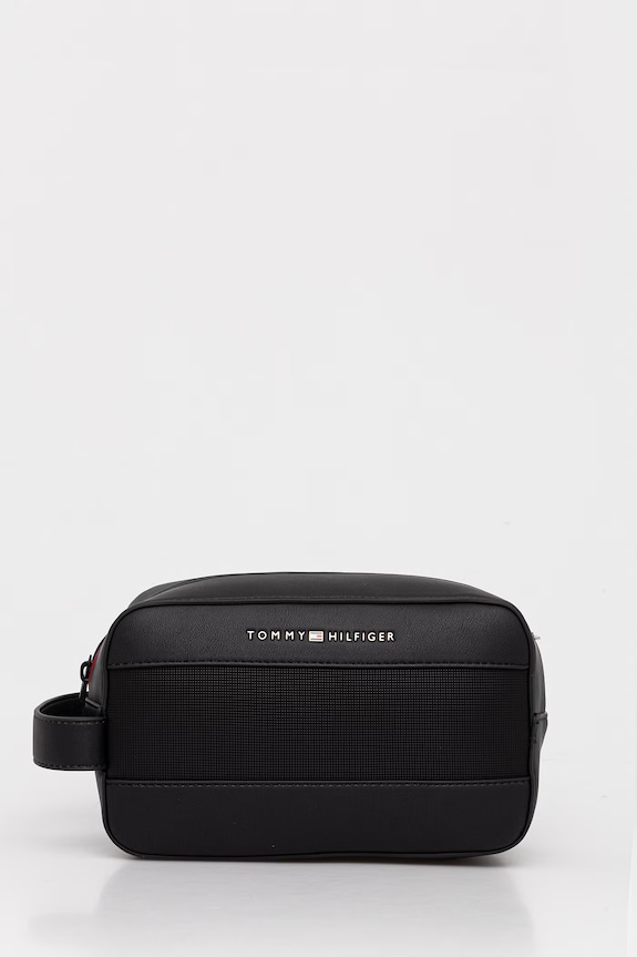 Tommy Hilfiger trusă cosmetică pentru bărbați, cu imitație de piele negru AM0AM14161