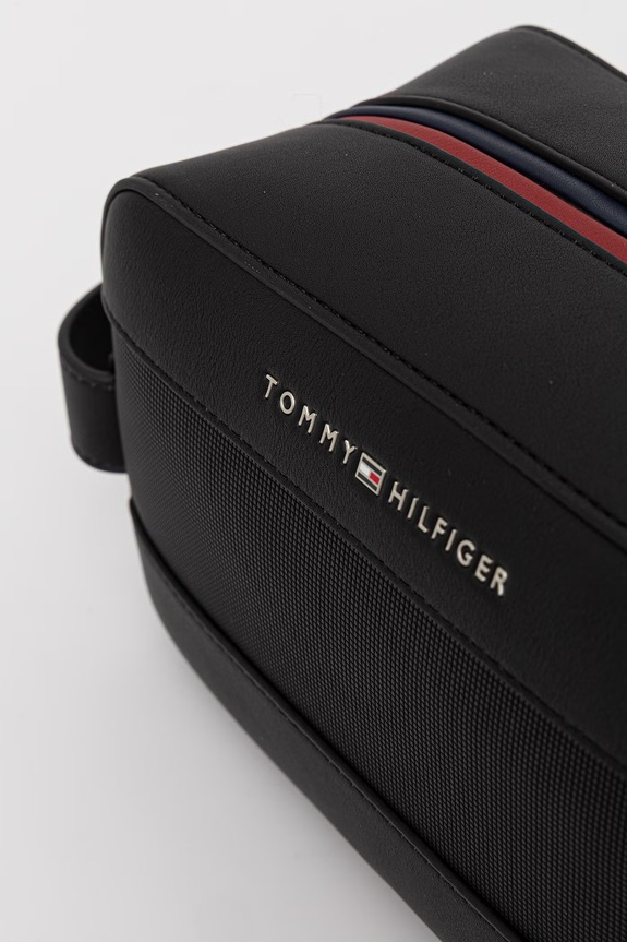 Accesorii Tommy Hilfiger trusă cosmetică pentru bărbați, cu imitație de piele AM0AM14161 negru