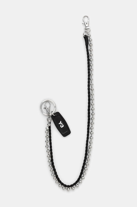 Y-3 KEY CHAIN privjesak kožni za muškarce crna KF6454