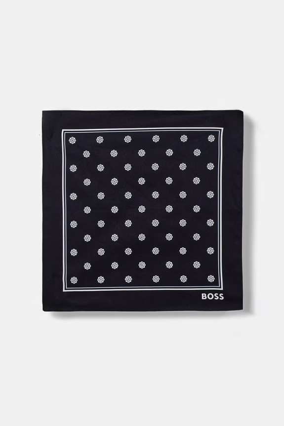 BOSS poszetka POCKET SQ granatowy 50560527