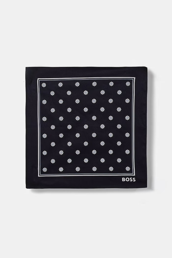 BOSS poszetka POCKET SQ granatowy 50560527