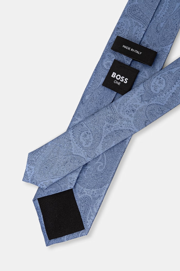 BOSS γραβάτα ανδρική μεταξωτή TIE CM 7.5 ONE 50562064 μπλε SS26