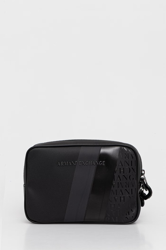 Armani Exchange trusă cosmetică pentru bărbați, cu imitație de piele negru XM001271.AF11935