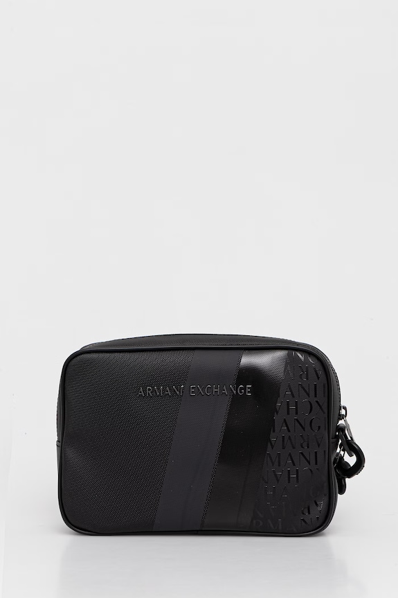 Armani Exchange trusă cosmetică pentru bărbați, cu imitație de piele negru XM001271.AF11935