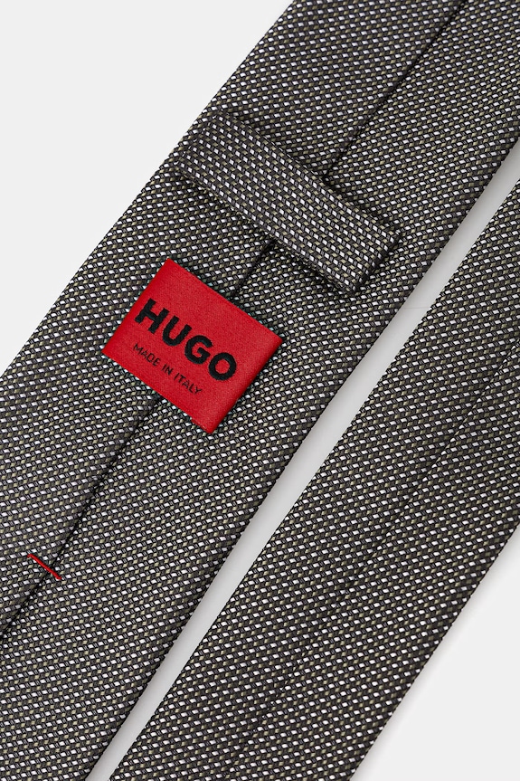 Шовковий галстук HUGO Tie cm 6 50561743 зелений SS26