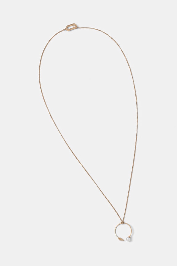 AllSaints colier cu pandantiv pentru bărbați din metal aur 37568580BRS126