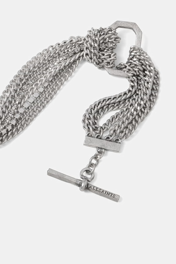 AllSaints Brățară pentru bărbați metalică 37568832SLV041 argintiu SS26
