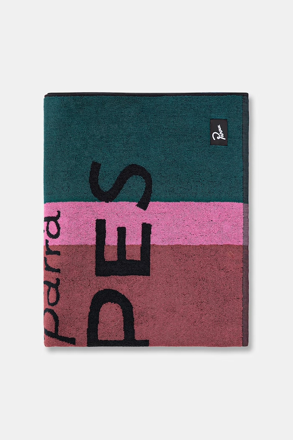 by Parra ręcznik plażowy bawełniany 55395 bordowy SS26